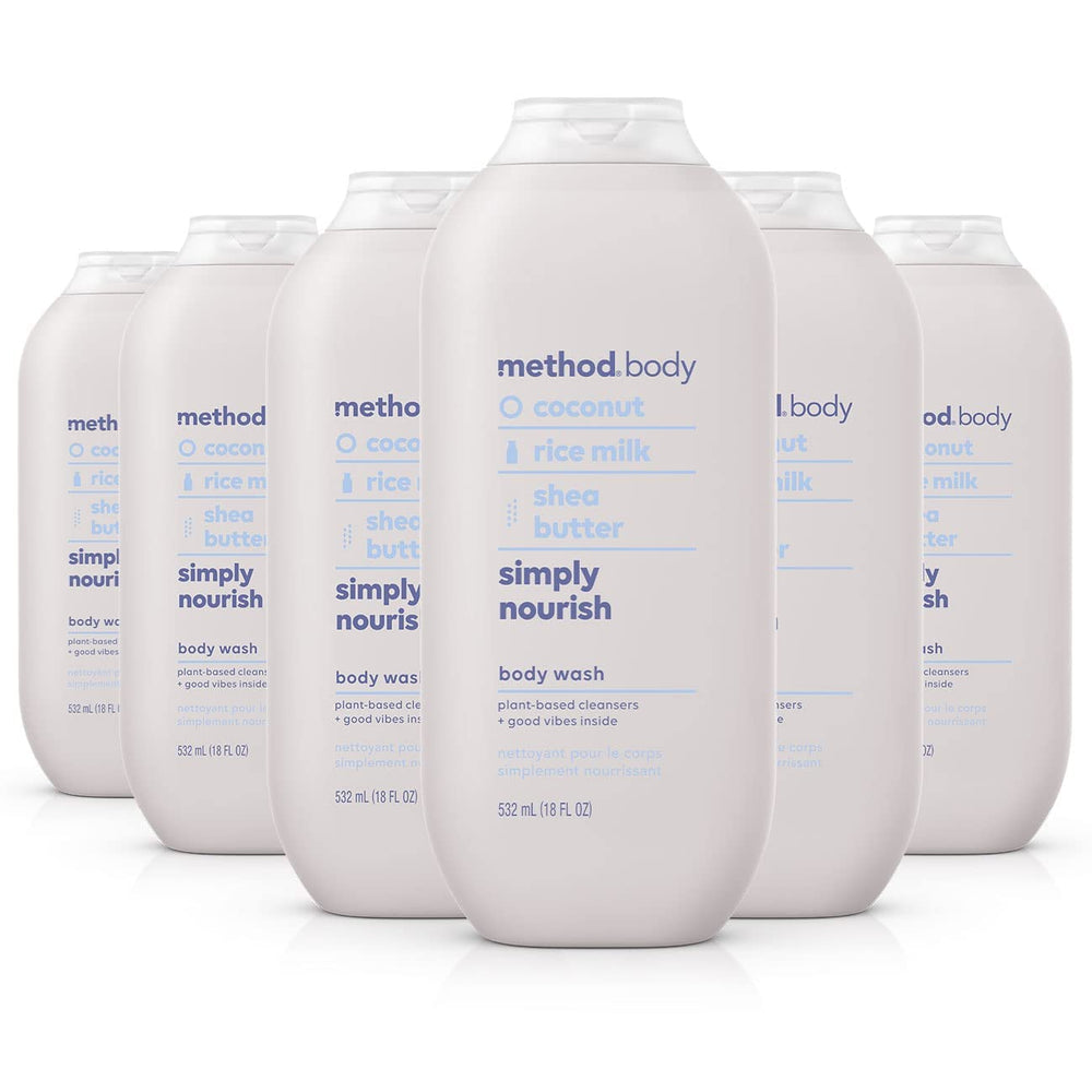 Method Simply Nourish six-pack pack front shows value for family use.
