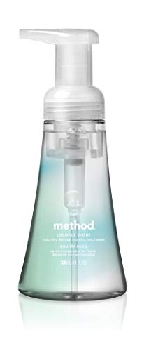 Method jabón manos espumoso coco, frasco de 10 onzas, limpieza suave.
