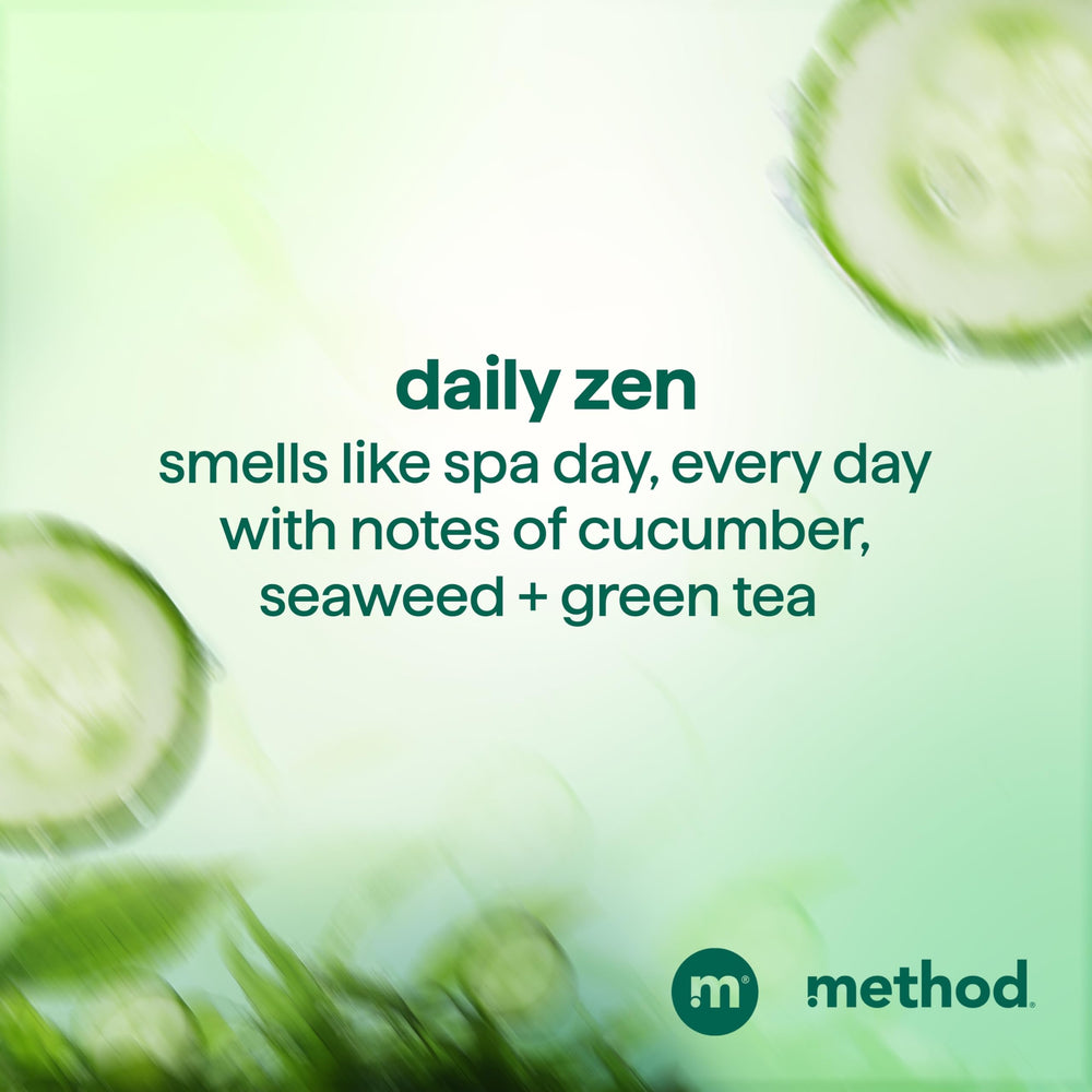 Té verde en Champú Method aroma vigorizante.