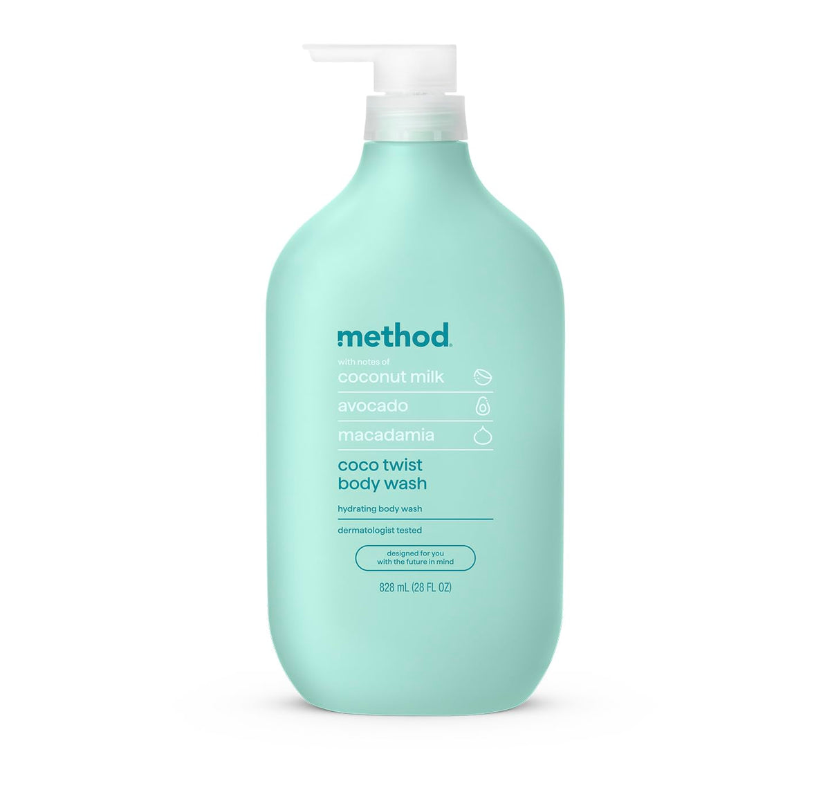 Método Coco Twist: botella de 28 oz lista para duchas y uso diario.