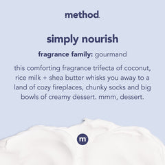 Close-up shows murumuru and jojoba oils in Method Daily Lotion.