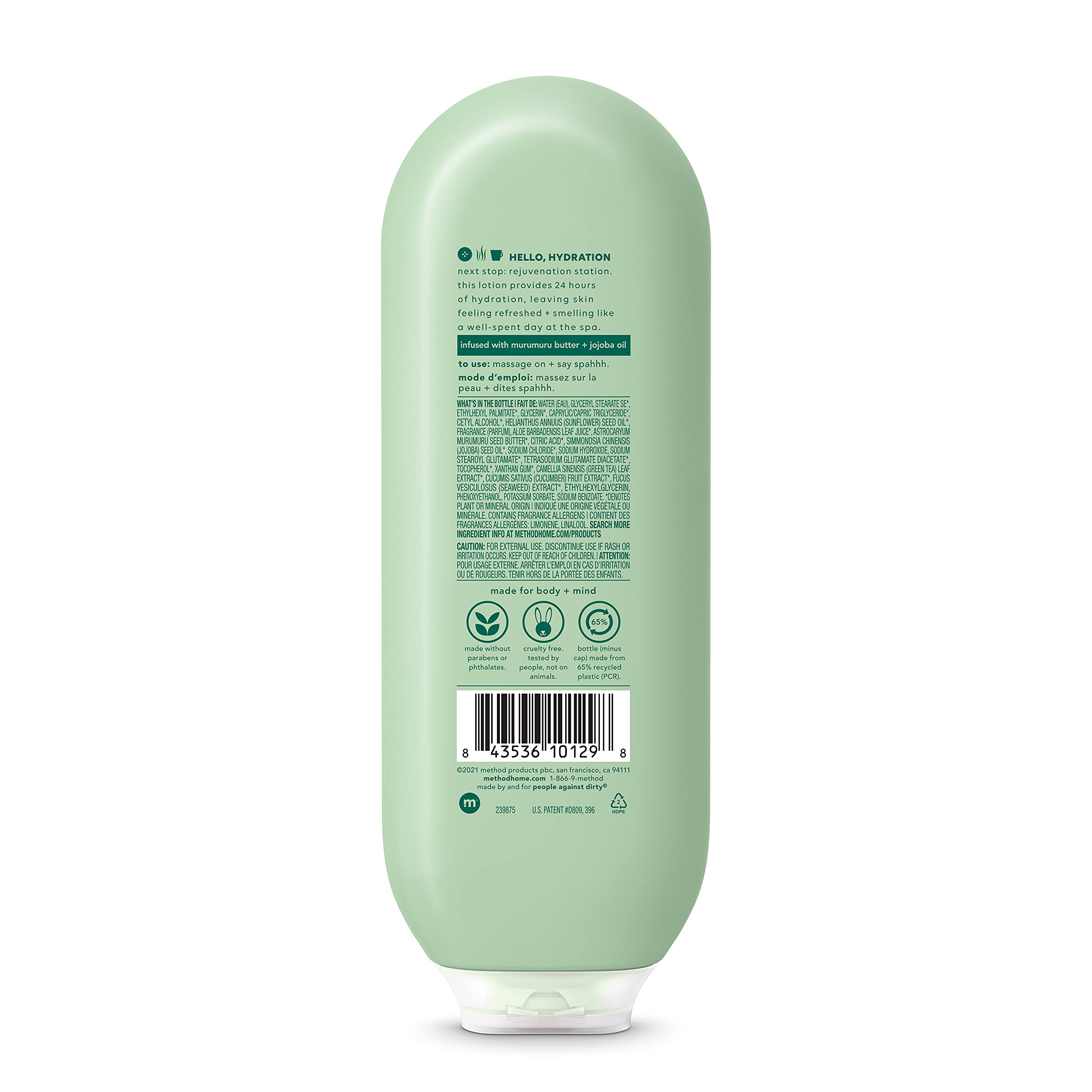 Close-up of murumuru and jojoba oils in Method Daily Lotion