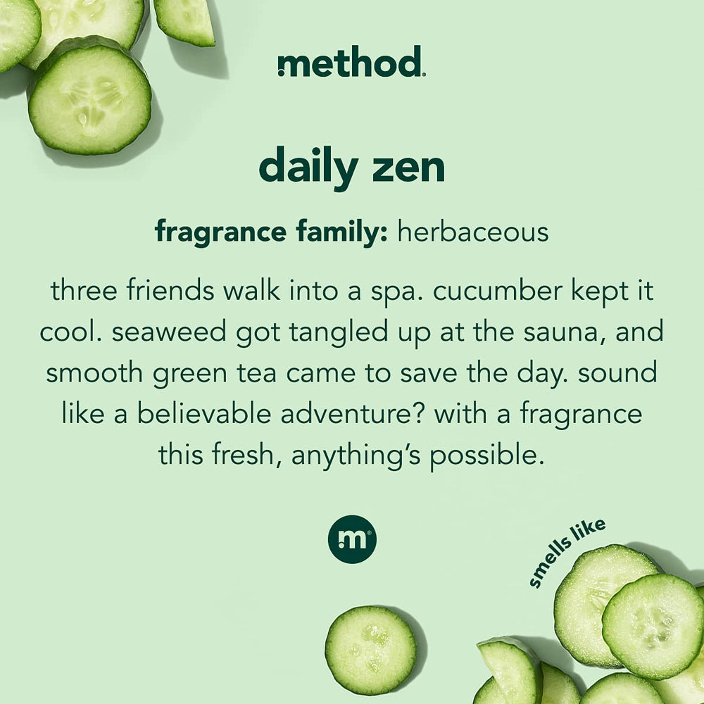 Non-greasy cream texture of Method Daily Lotion on skin