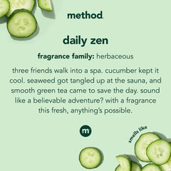 Non-greasy cream texture of Method Daily Lotion on skin