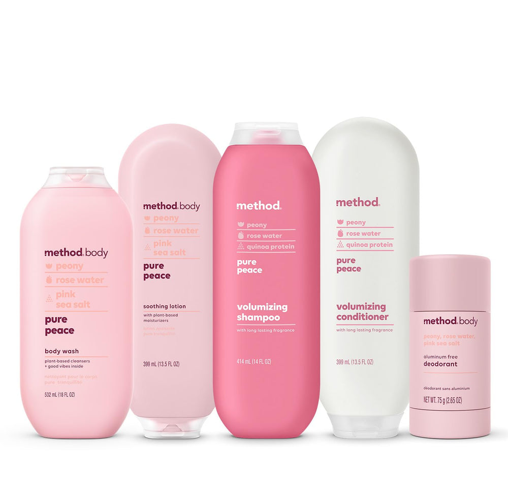 13.5 oz Method Daily Lotion bottle ready for daily use.