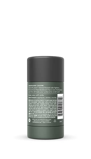 Method desodorante sin parabenos Junípero y Salvia, etiqueta clara para aroma fresco.
