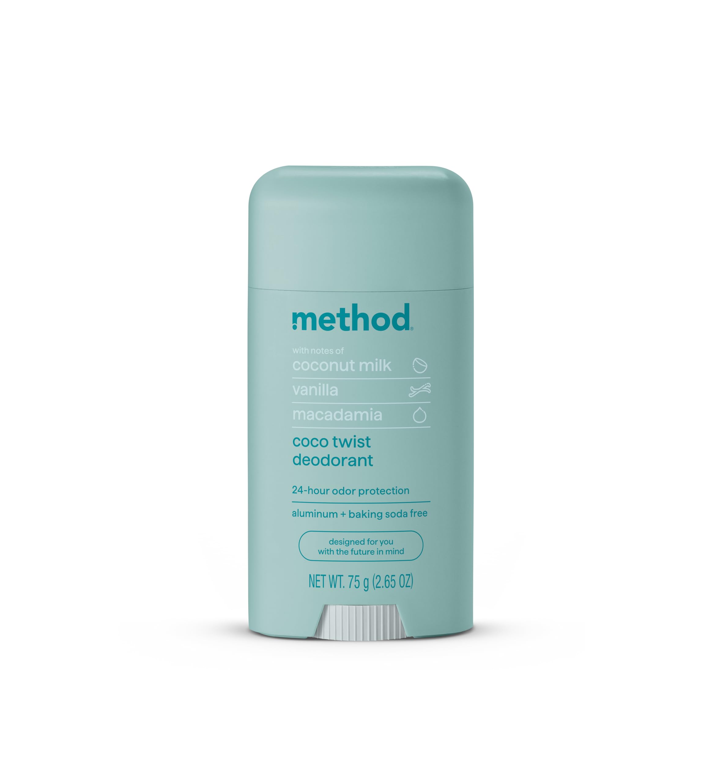 Desodorante Method Coco Twist frente, aroma fresco para el día