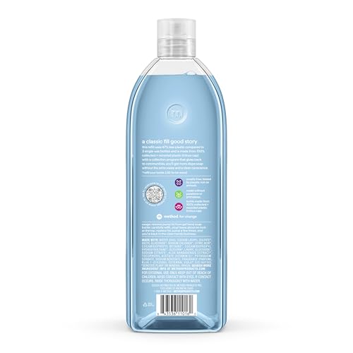 Method Envase recargable con plástico reciclado 50% PCR, reduce residuos.