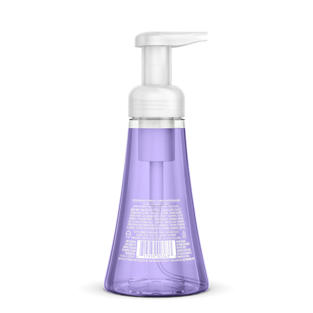 Method Foaming Hand Soap French Lavender pump, convenient foaming lather