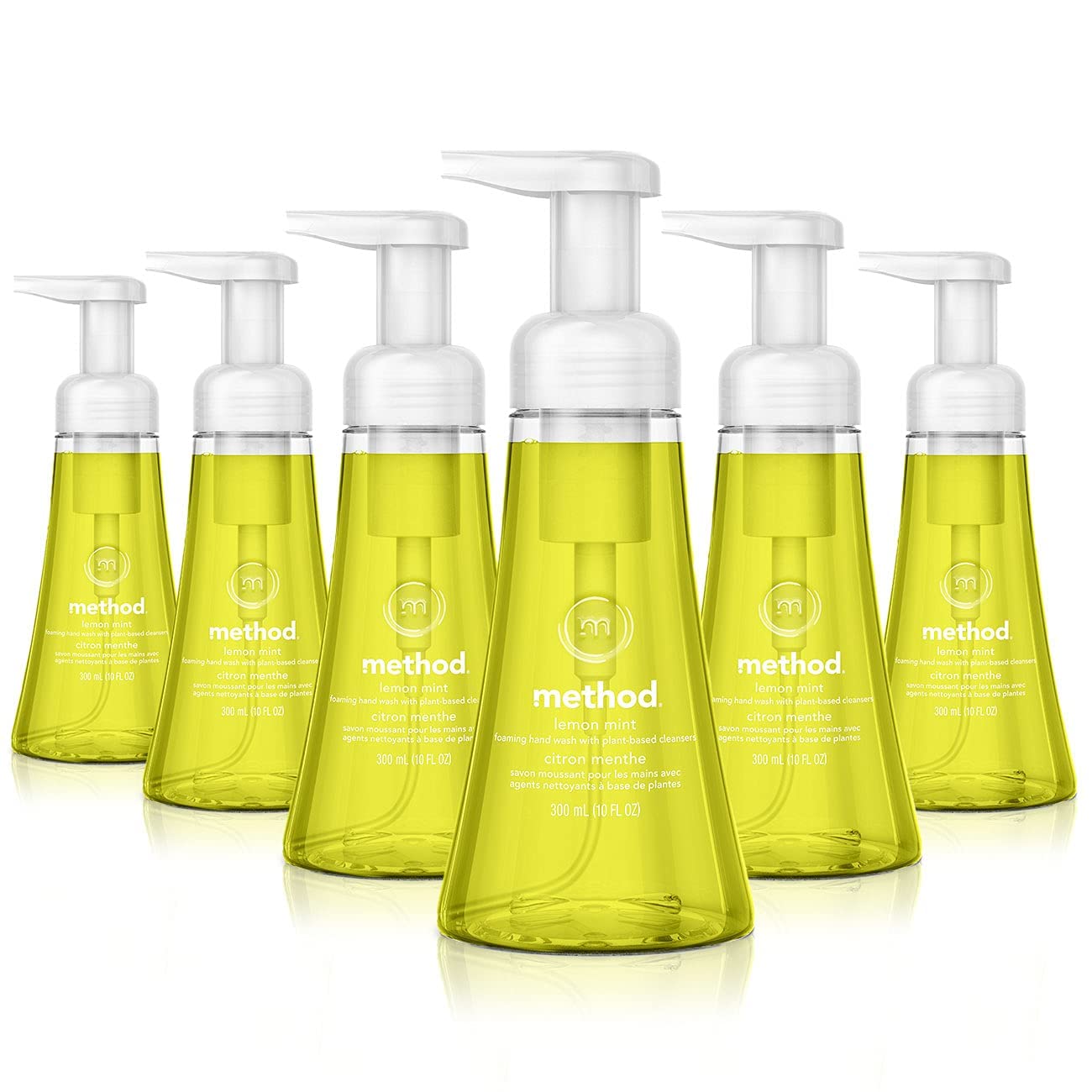 Method Foaming Hand Soap Lemon Mint six-pack bottles for refreshing daily handwashing