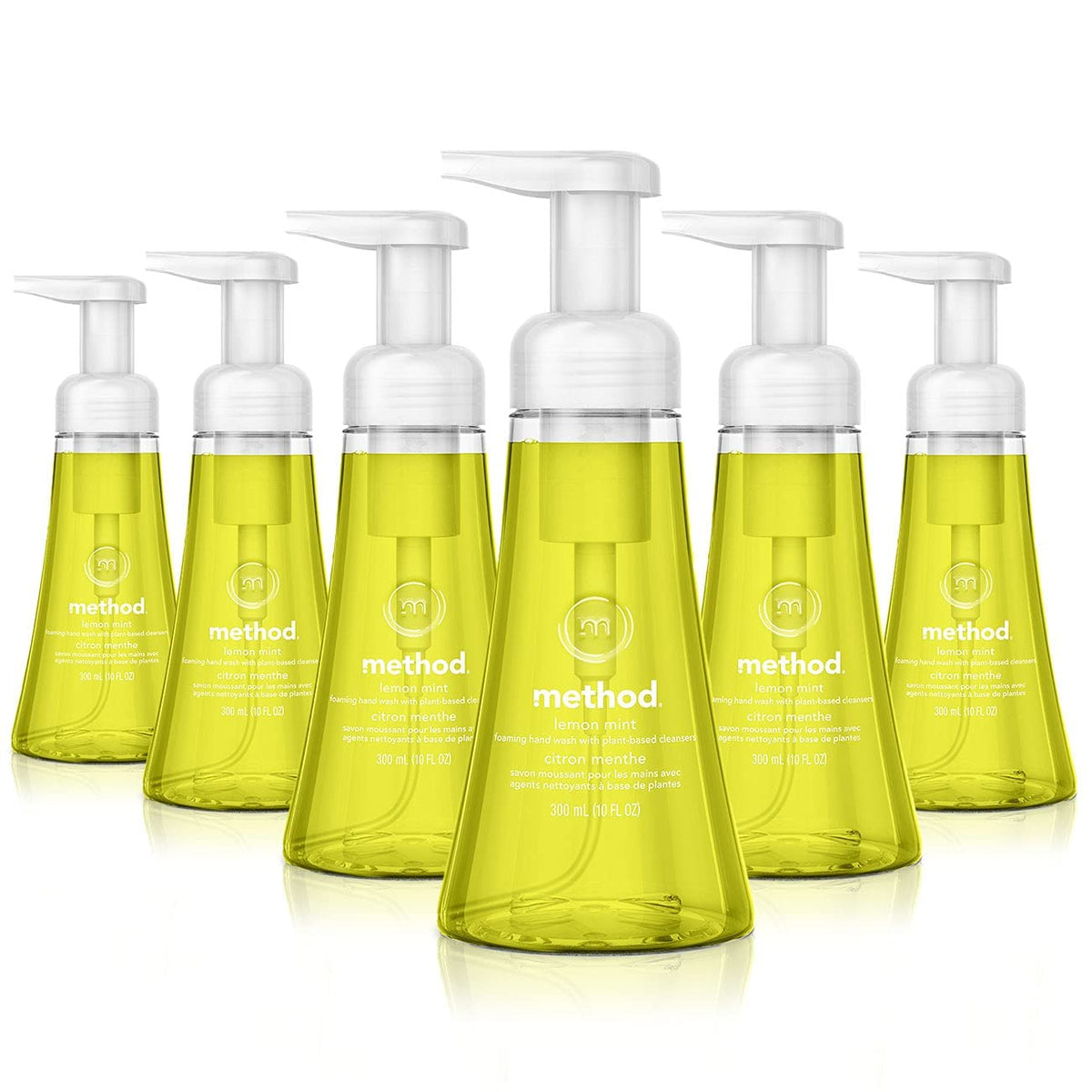 Method Foaming Hand Soap Lemon Mint six-pack bottles for refreshing daily handwashing