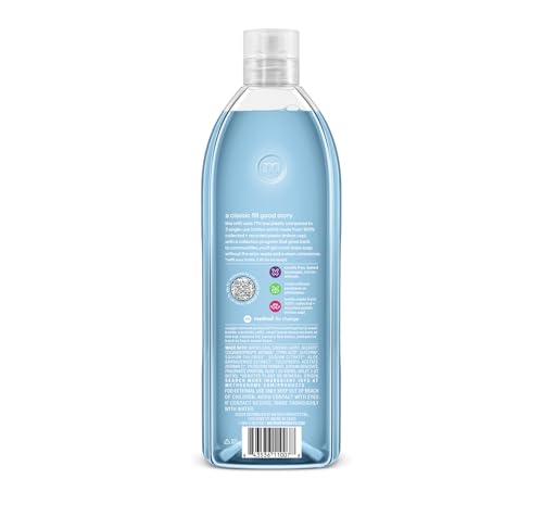 Close-up of Method Foaming Hand Soap Sea Minerals bottle highlighting recyclable packaging and crisp scent notes.