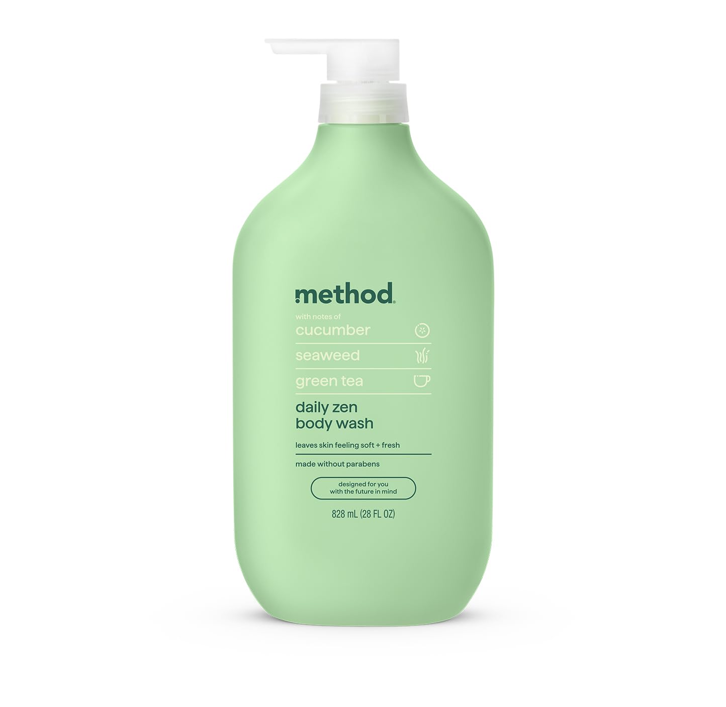 Method gel cuerpo Zen: botella en primer plano para la ducha diaria