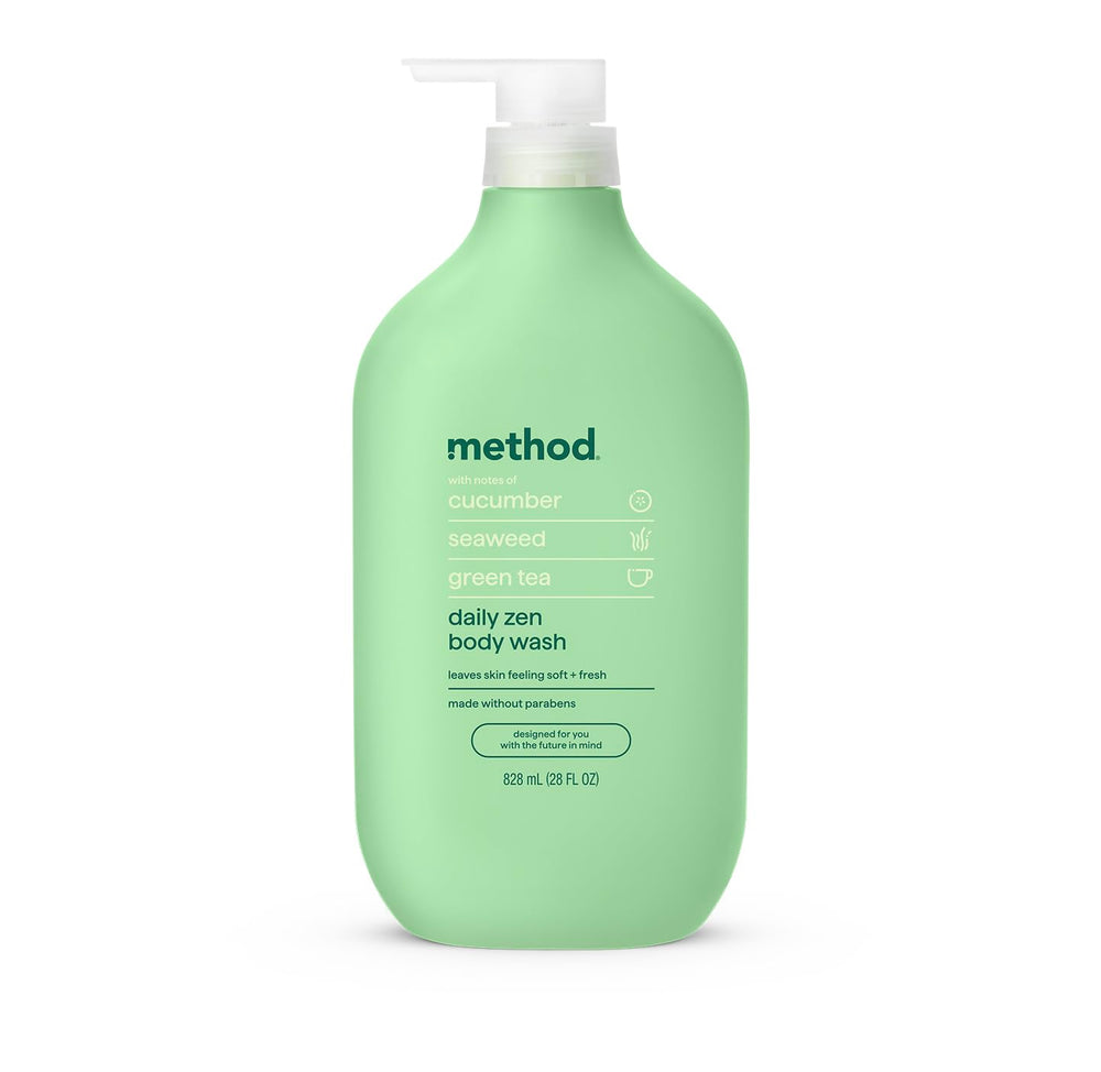 Method gel cuerpo Zen: botella en primer plano para la ducha diaria