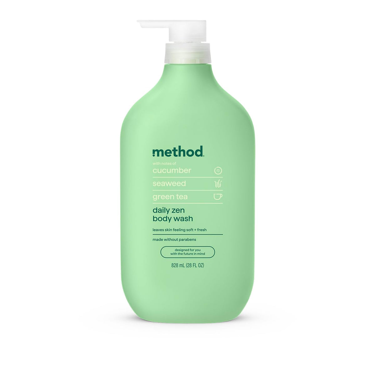 Method gel cuerpo Zen: botella en primer plano para la ducha diaria