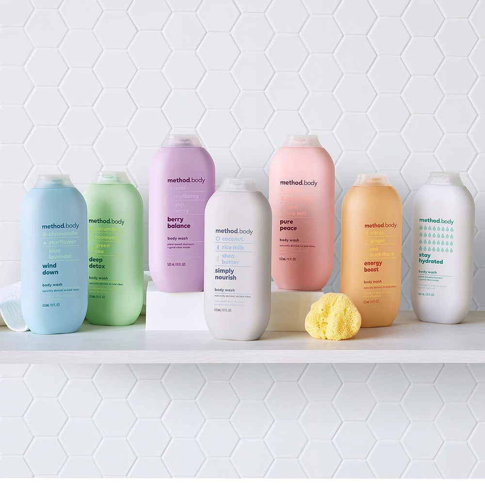 Method gel de ducha Berry Balance, uso diario para una ducha ritual