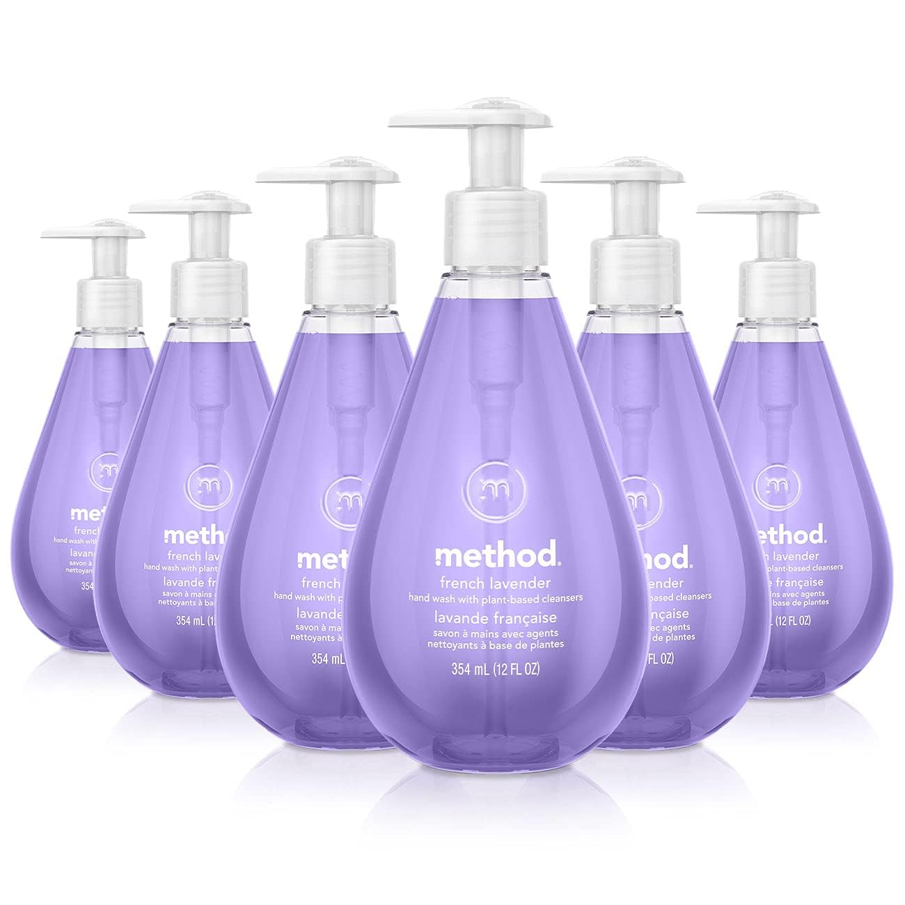 Method Gel Hand Wash French Lavender 6-pack ready for family hygiene
