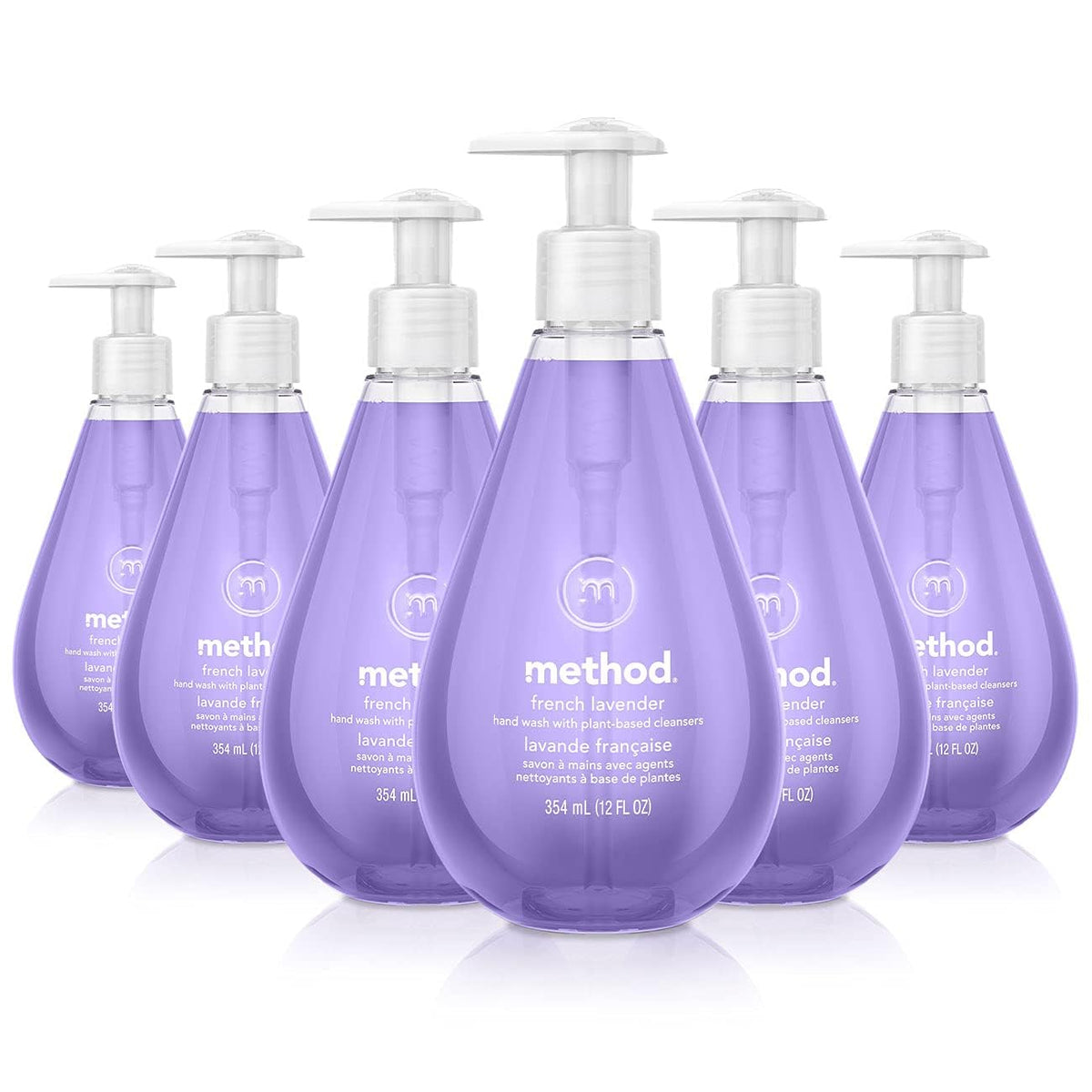 Method Gel Hand Wash French Lavender 6-pack ready for family hygiene