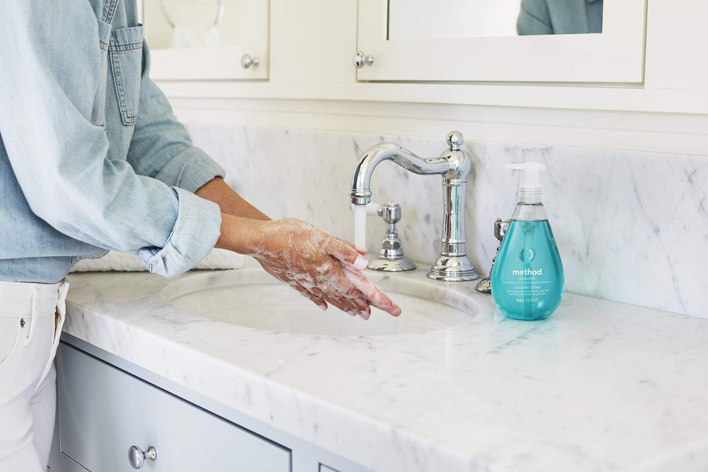 Method Gel Hand Wash French Lavender rich lather texture ideal for daily use.
