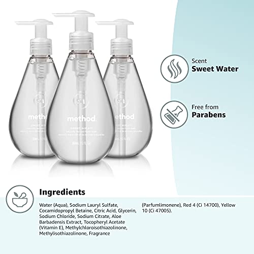 Method Gel Manos Sweet Water, momentos rápidos dejan manos frescas.