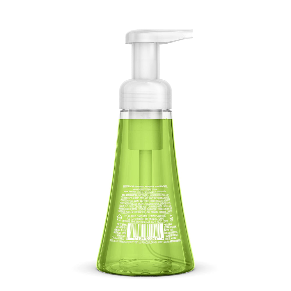 Method Green Tea Aloe bottle pump shows convenient dispensing and quick lather.
