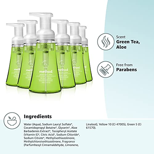Method Green Tea Aloe packaging design reinforces brand cues and fresh home aroma.