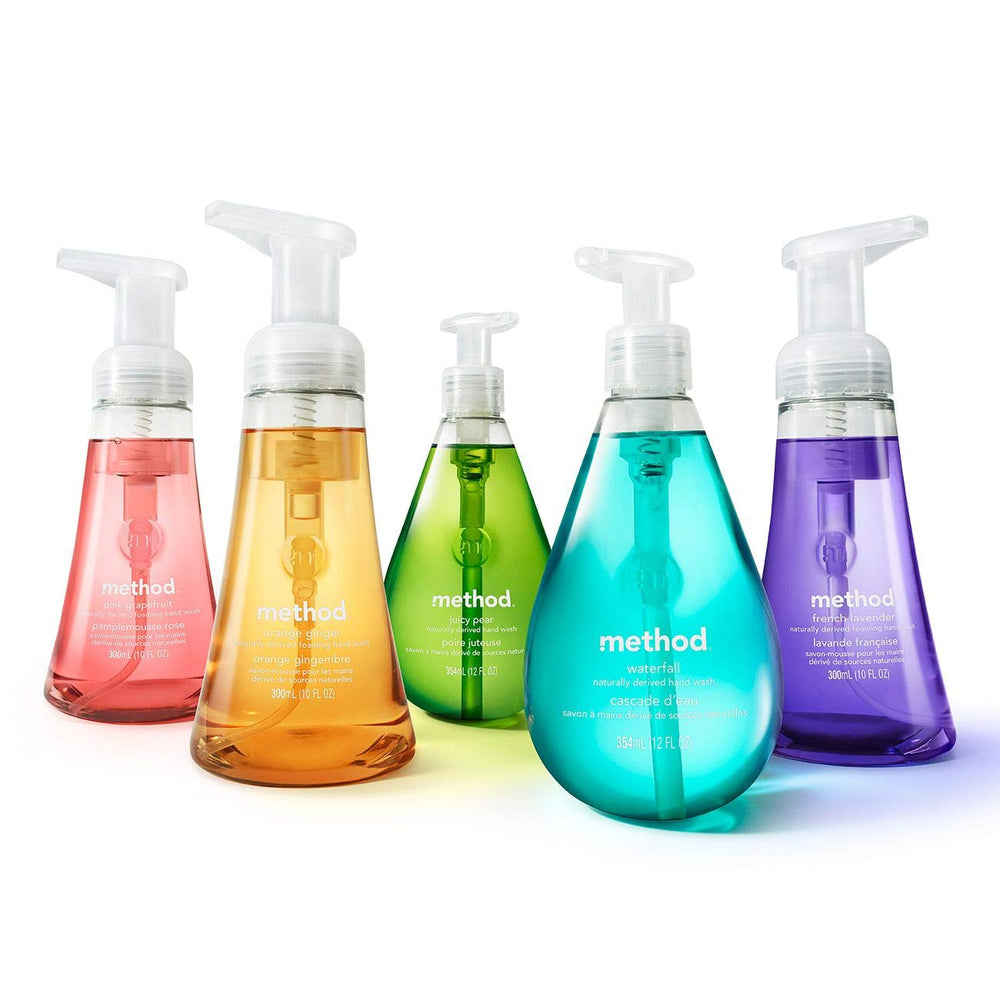 Method Sweet Water hand soap lathers smoothly for daily use.
