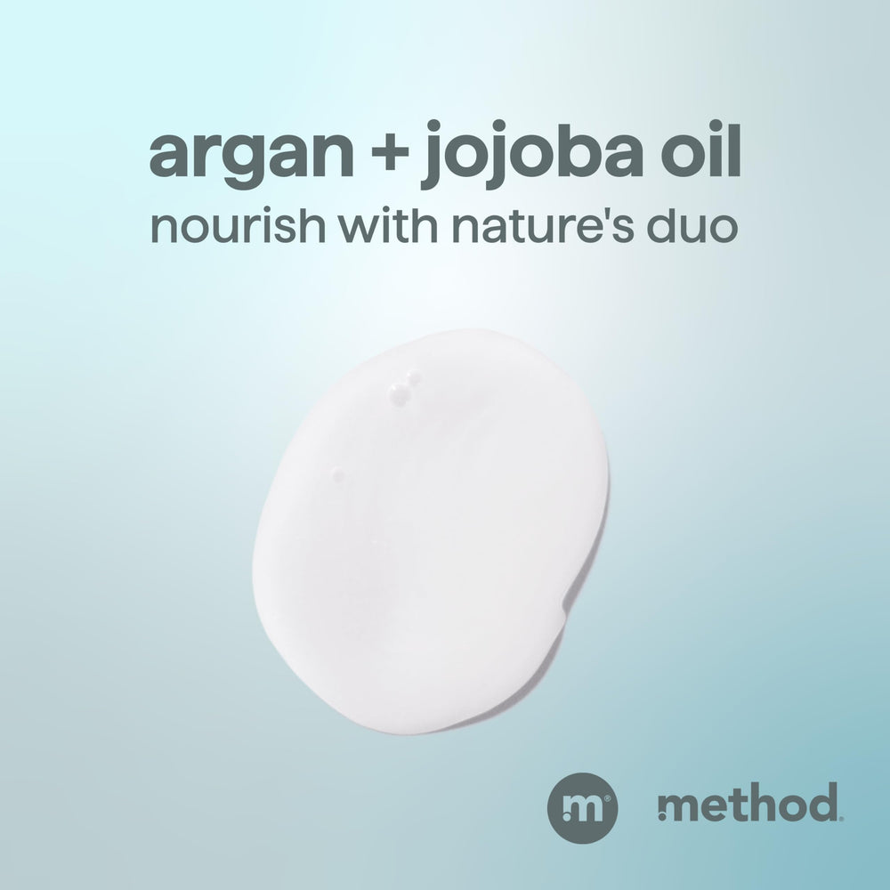 Method Hombres 2 en 1, aceites de argán y jojoba en la etiqueta, nutrición ligera.