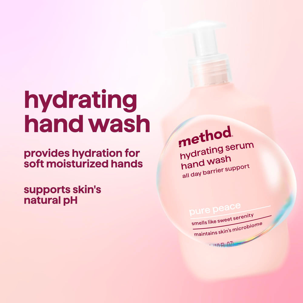 Method Hydrating Serum Hand Wash gel-like texture in use