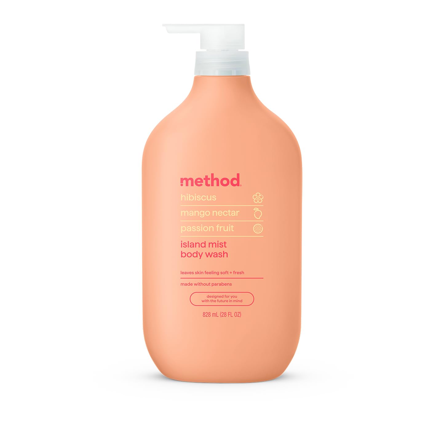 Method Island Mist, botella del gel de ducha para hidratación suave de la piel.