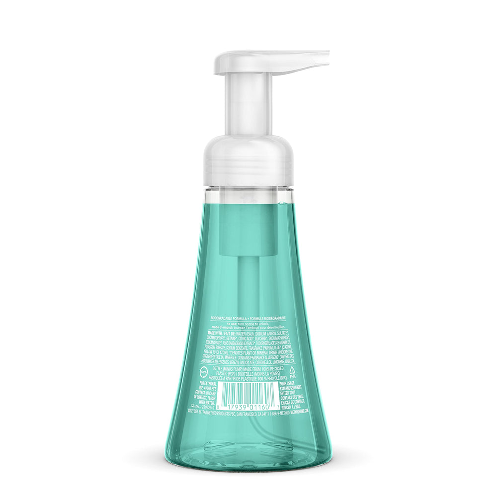 Botellas recicladas PCR de Method Waterfall para higiene diaria sostenible.