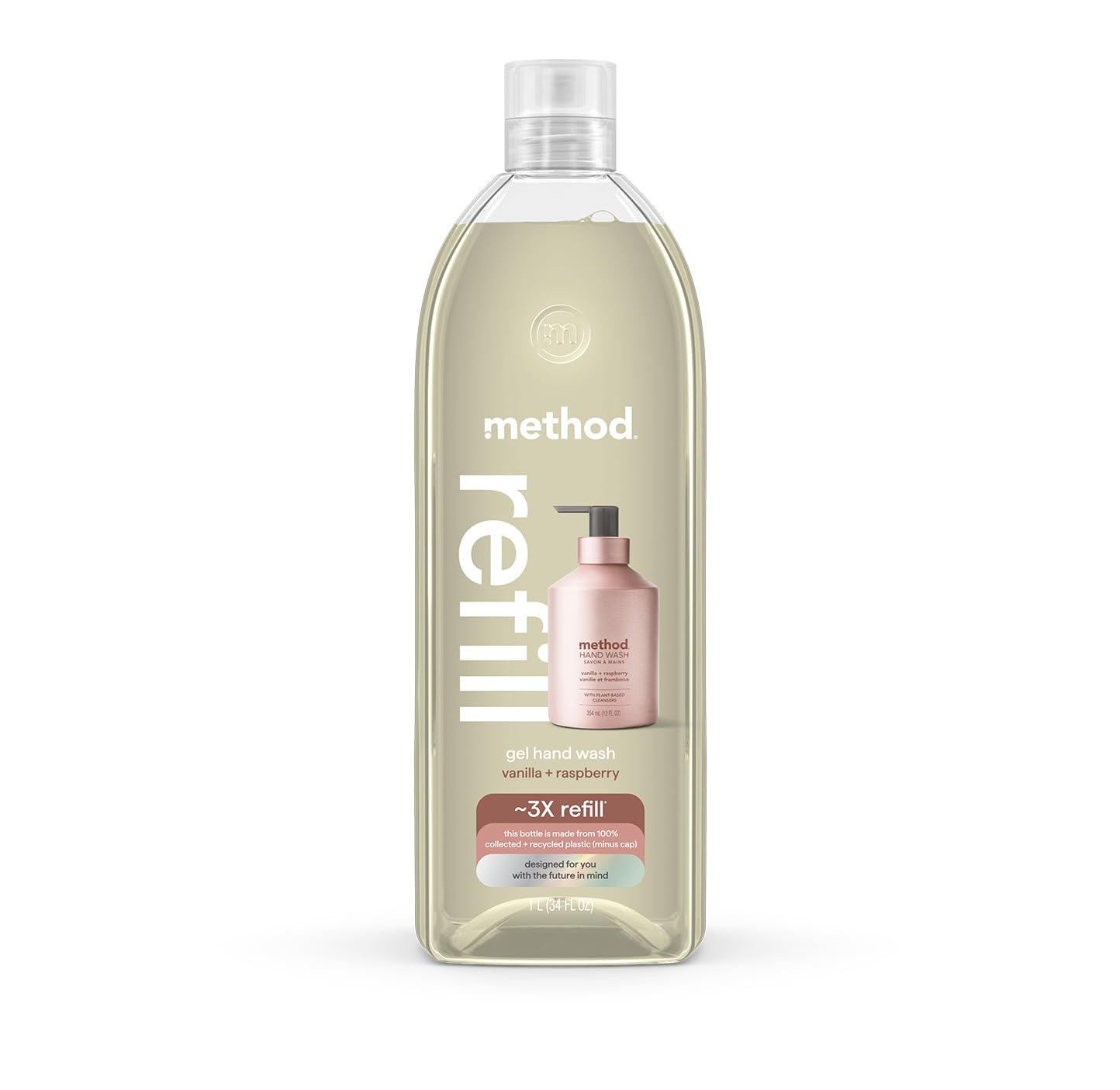 Method Jabon Manos Gel Refill: bote que destaca la limpieza suave e hidratante.