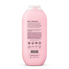 Method Lavado Corporal Paz Pura: primer plano de ingredientes peonía y agua de rosas