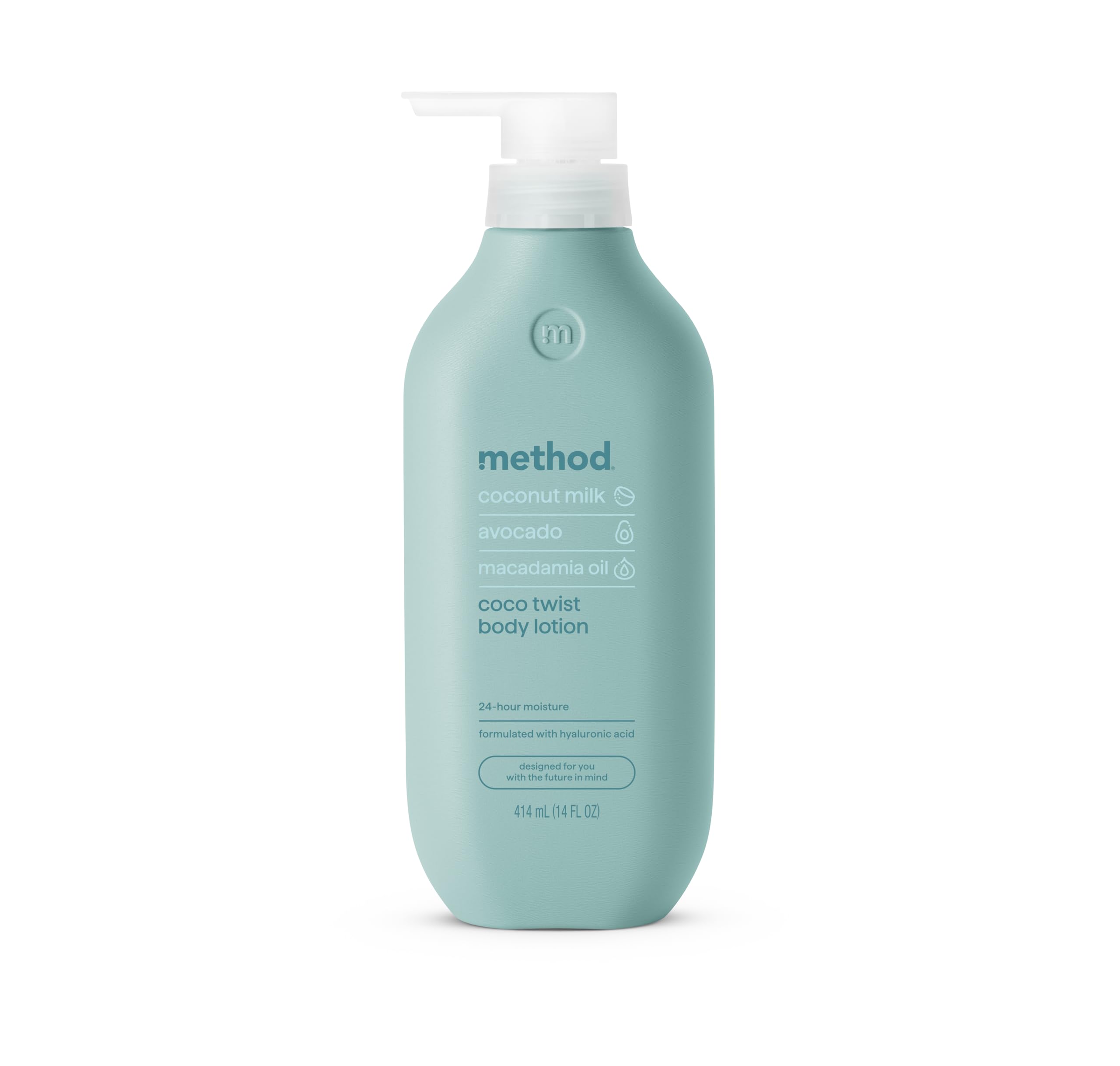 Loción corporal Method Coco Twist 14 oz; hidratación duradera para la piel.