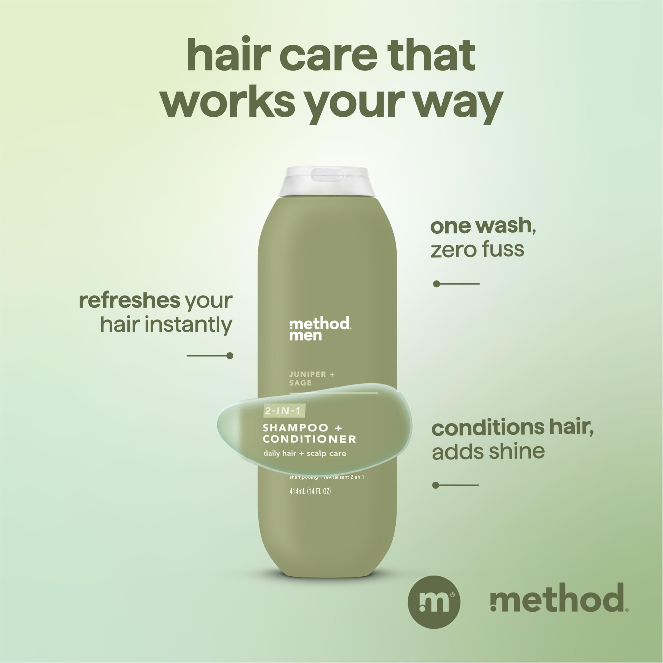 Method Men aroma herbaceo enebro-salvia deja un aroma sofisticado