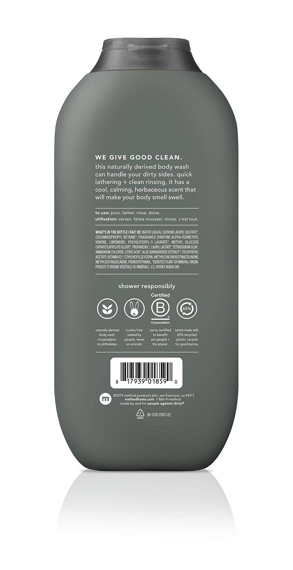 Method Men Juniper Sage bottle — fresh fragrance and quick lather.