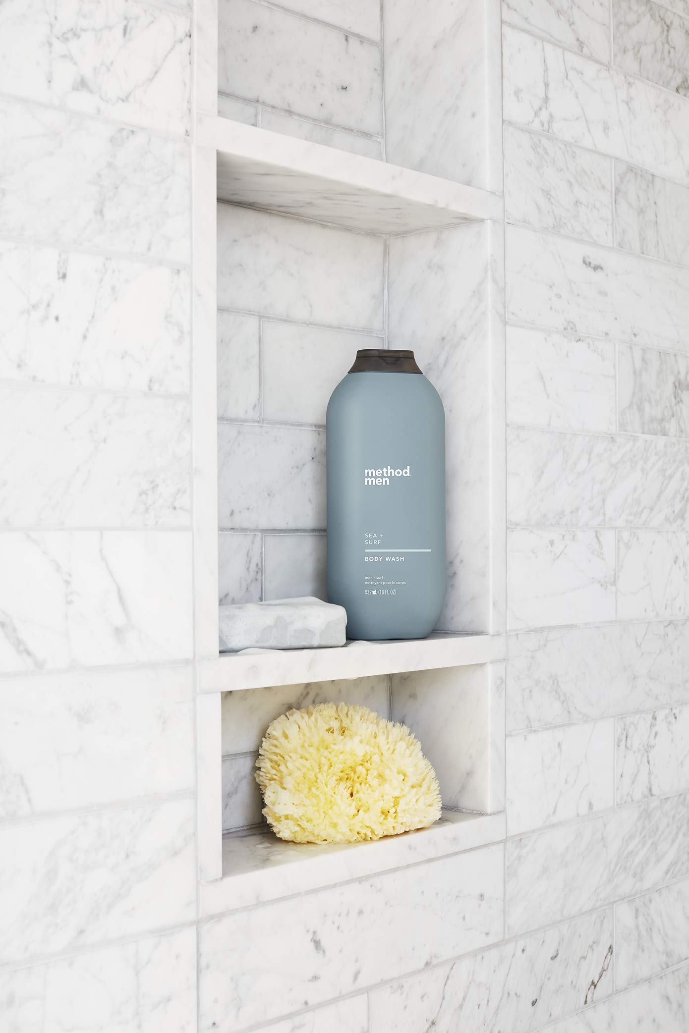 Method Men quick-lather foam close-up — rich lather that rinses clean.