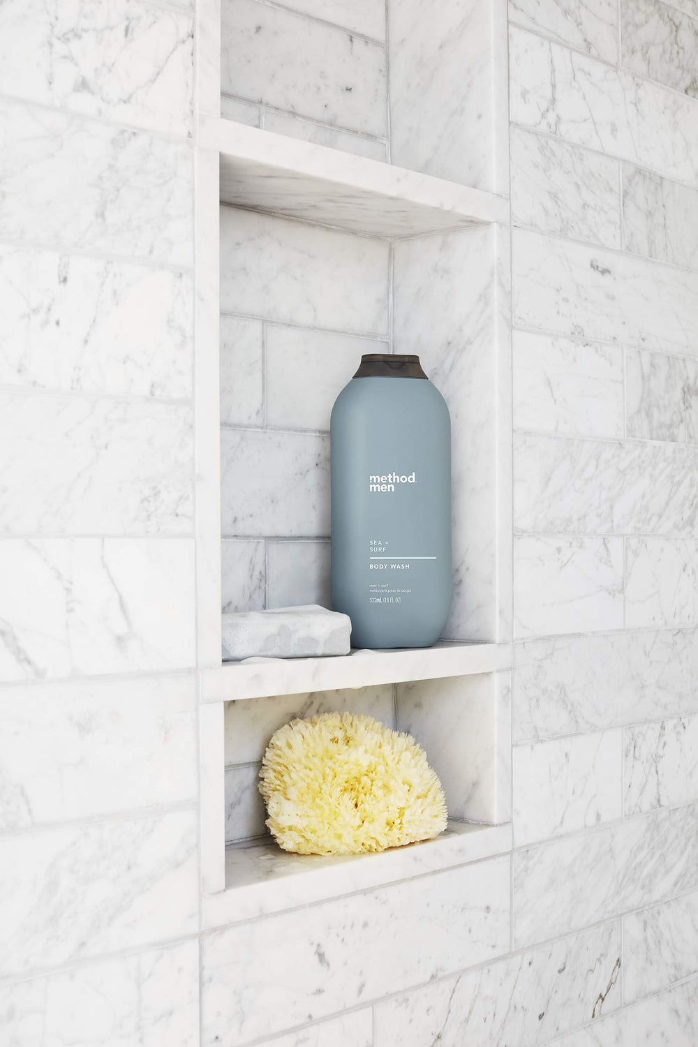 Method Men quick-lather foam close-up — rich lather that rinses clean.