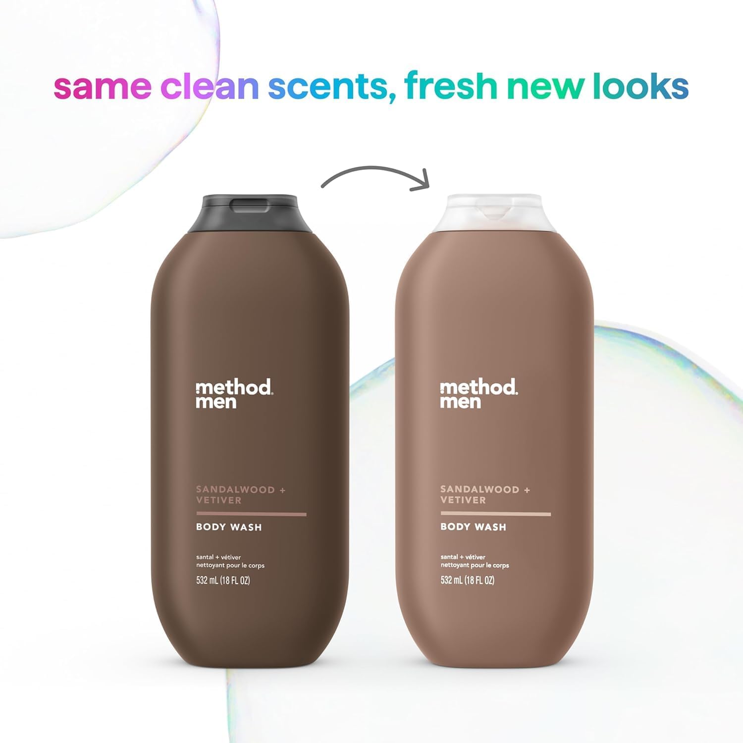 Method Men sandalwood vetiver foam forming during application