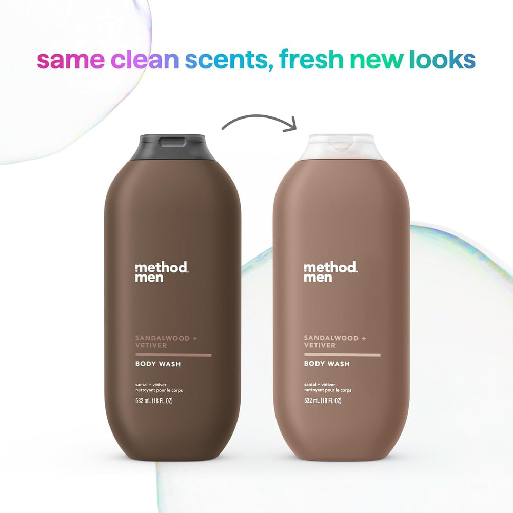 Method Men sandalwood vetiver foam forming during application