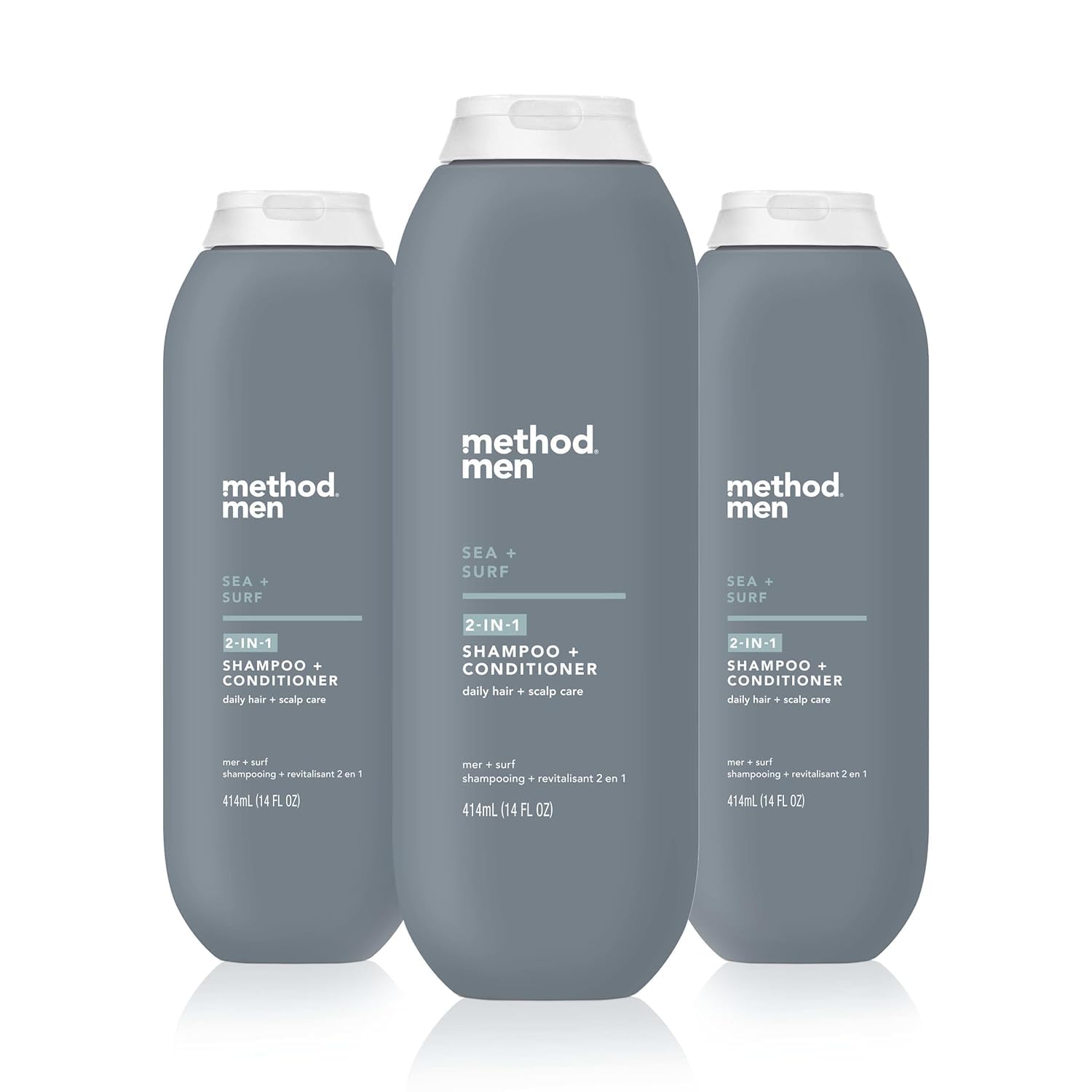 Method Men 2-in-1 Sea and Surf bottle for a refreshing daily cleanse and condition