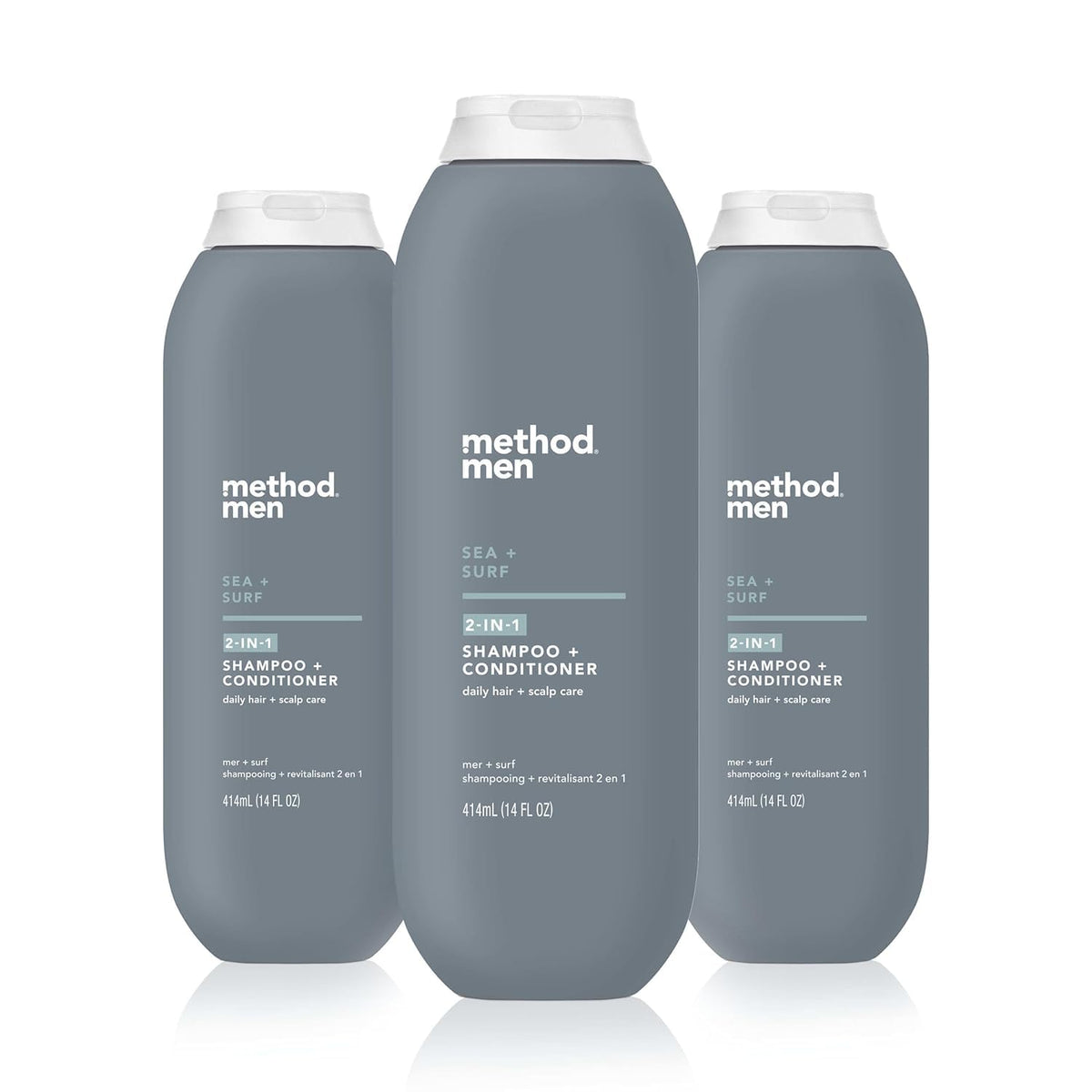 Method Men 2-in-1 Sea and Surf bottle for a refreshing daily cleanse and condition