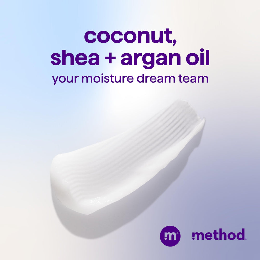 Textura cremosa de Method Simply Nourish para desenredar.