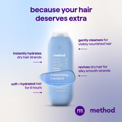 Scent swirl of coconut, rice milk, and shea butter elevates shower moments.