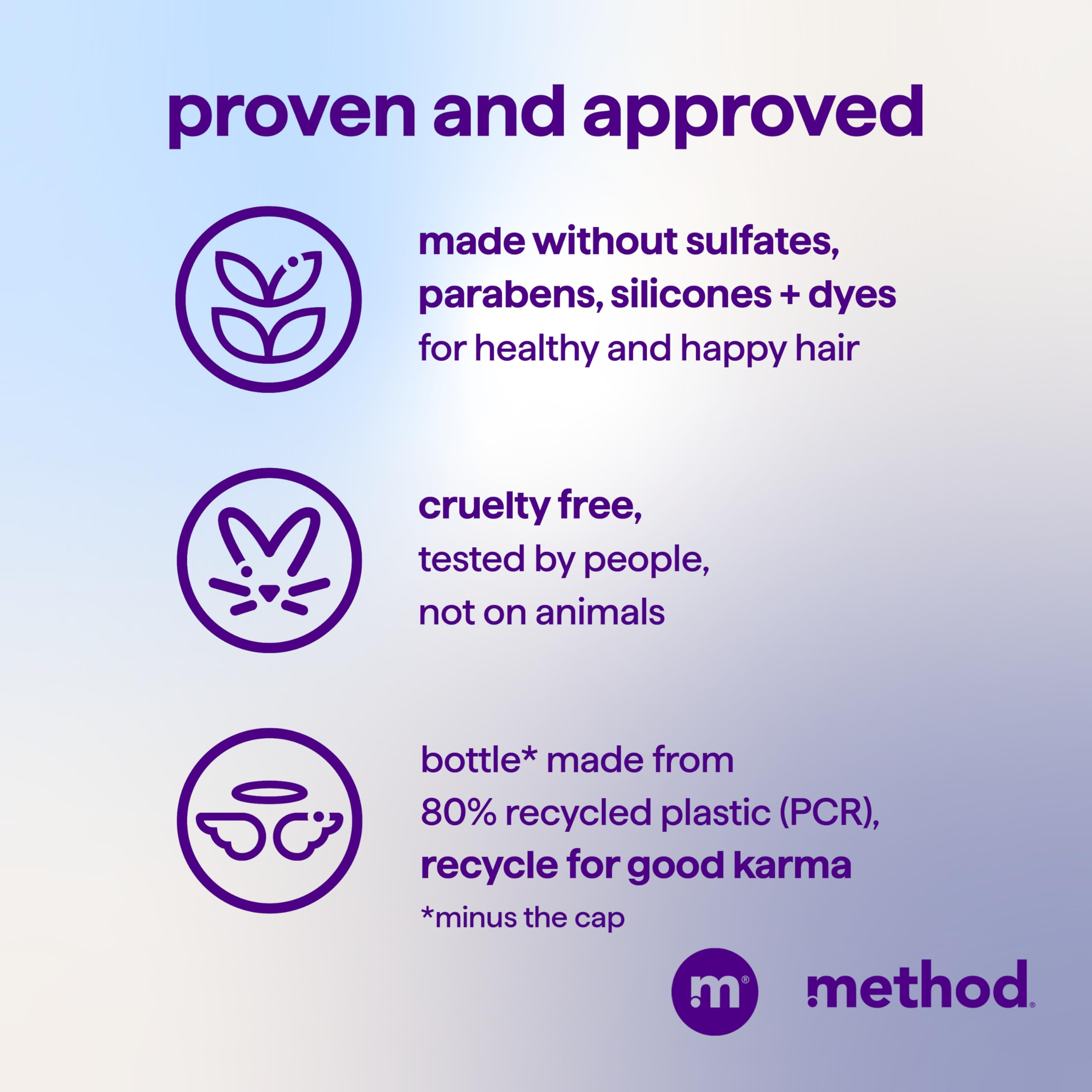 Color-safe cleansing helps protect color-treated hair while cleansing.