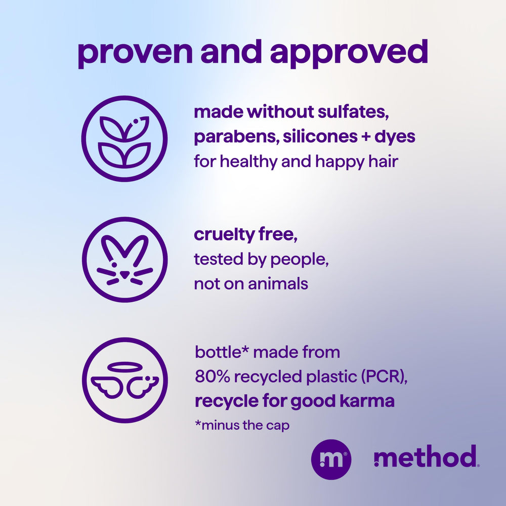 Color-safe cleansing helps protect color-treated hair while cleansing.