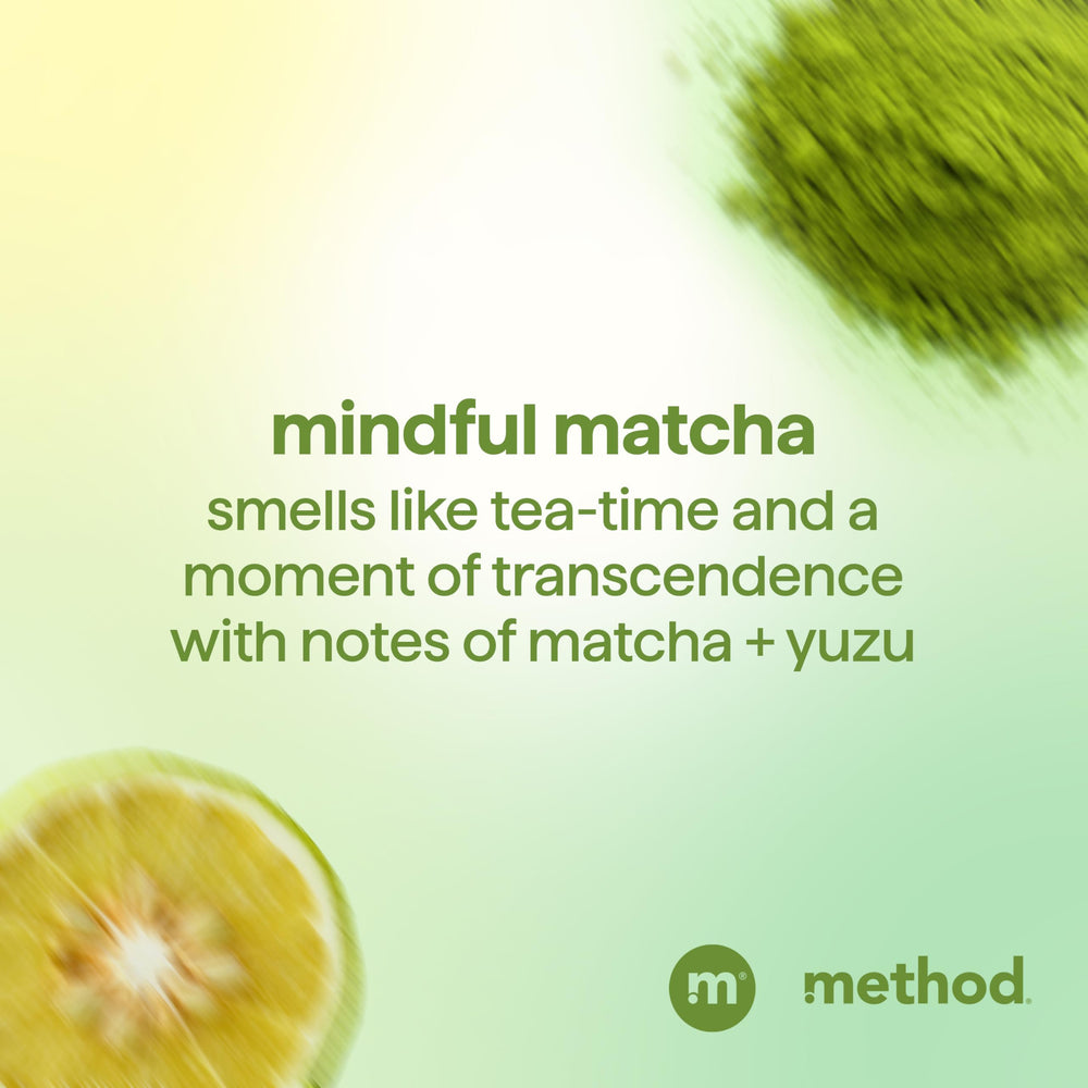 Tapa del envase Mindful Matcha de Method, uso cómodo y controlable.