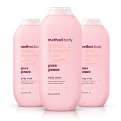Method Pure Peace bottle front shows detoxifying formula and spa-like scent