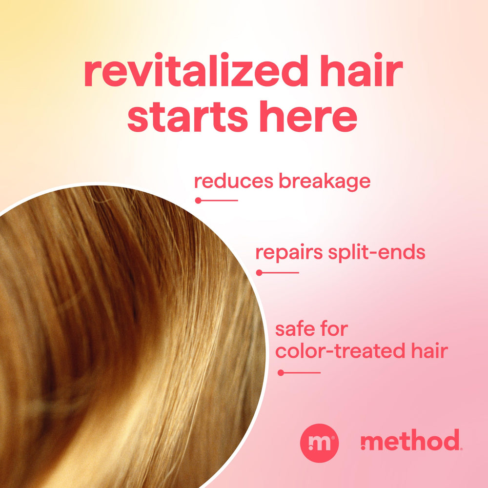 Method Repairing Conditioner 80% PCR bottle badge highlights sustainability