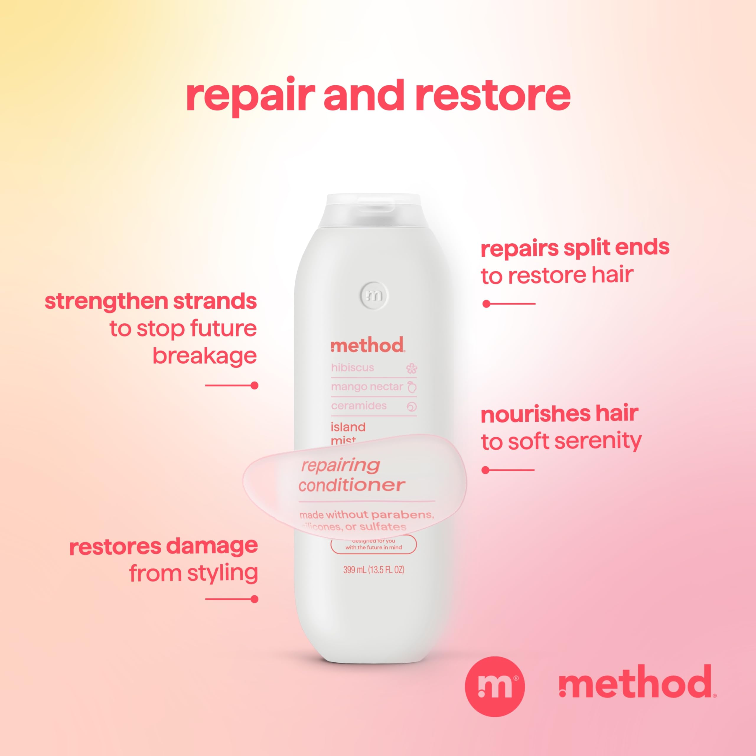 Method Repairing Conditioner hibiscus blossoms with bottle signal nourishing ingredients
